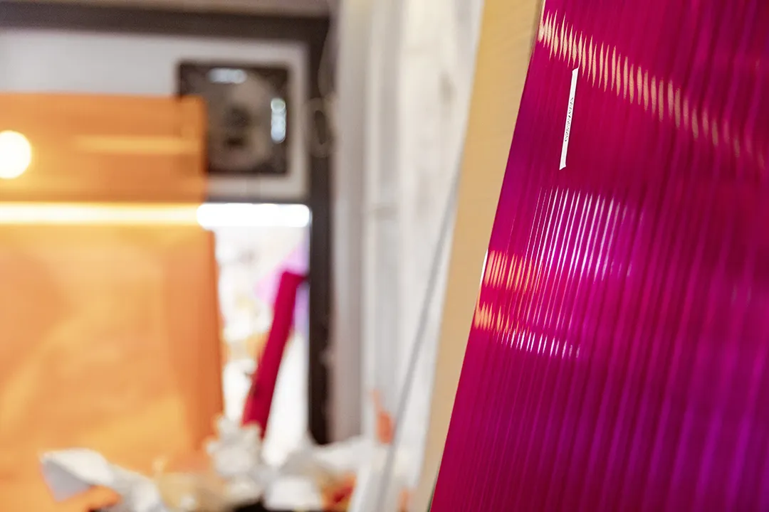 Baudokumentation Detailbild von bunten Panelen